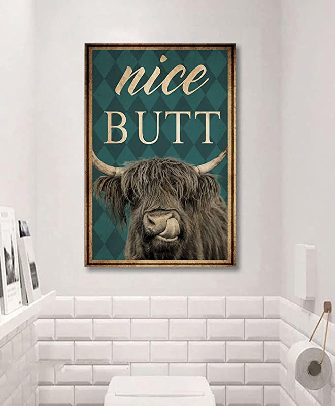 Nice Butt Cow, Funny Bathroom Pet Funny Cow