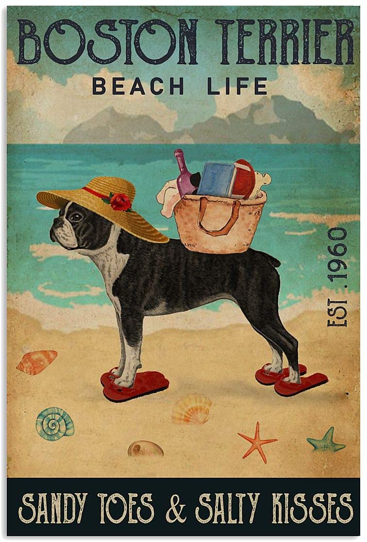 Beach Life Sandy Toes Boston Terrier Dog Lover