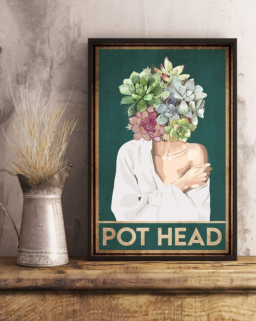 Pot Head Succulent Head Girl 1208