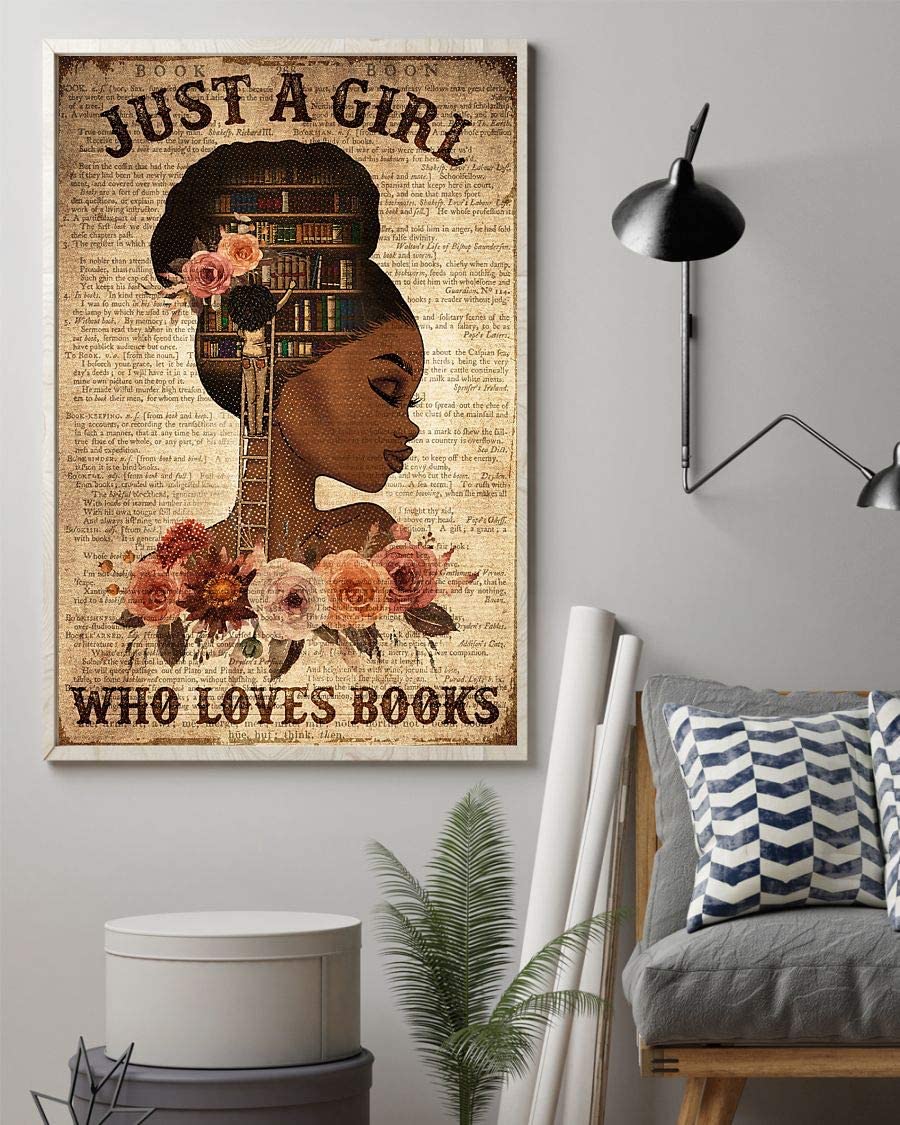 Africa American Black Girl Just A Girl Who Loves Books 1208