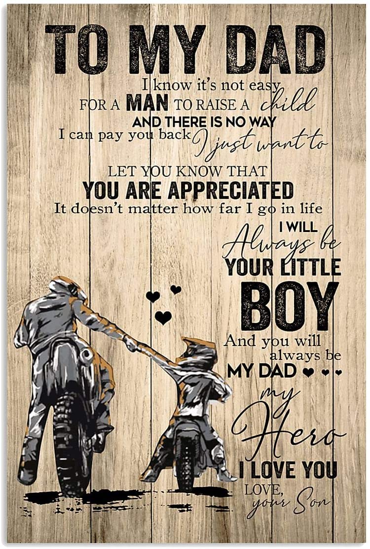 Biker Art To My Dad From Son You Will Always Be My Dad My Hero