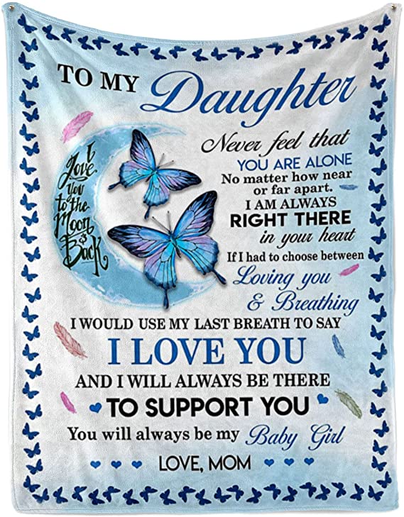 Butterfly Mom To My Daughter, I Love You, For Daughter, Blue