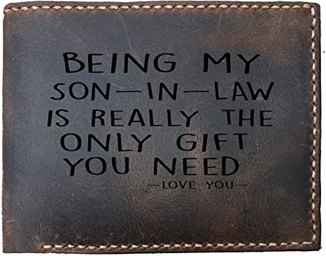 Being My SON-IN-LAW Is Really The Only Gift You Need Love You, SON-IN-LAW Funny Skitongifts Custom Laser Engraved Bifold Leather Wallet Vintage