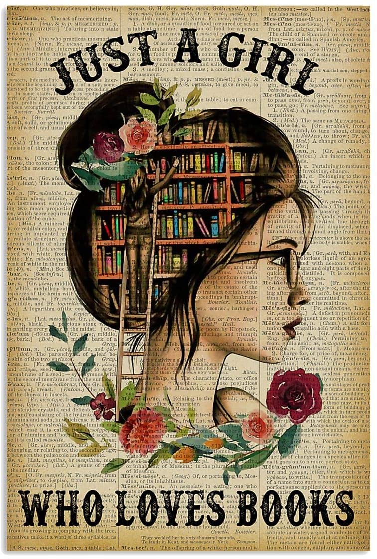 For Women Just A Girl Who Loves Books Reading Vertical
