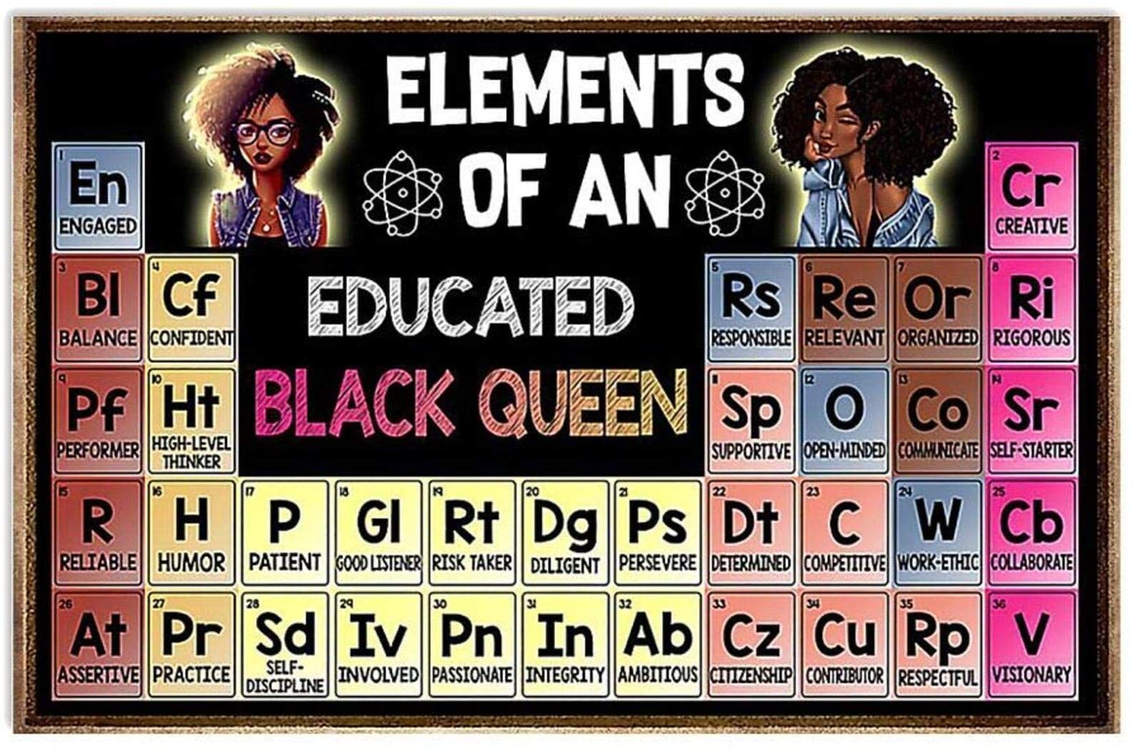 Elements Of An Educated Black Queen Beautiful Girl Melanin