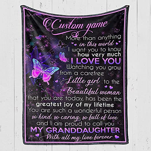 Butterfly Custom Name My Granddaughter With All My Love Forever