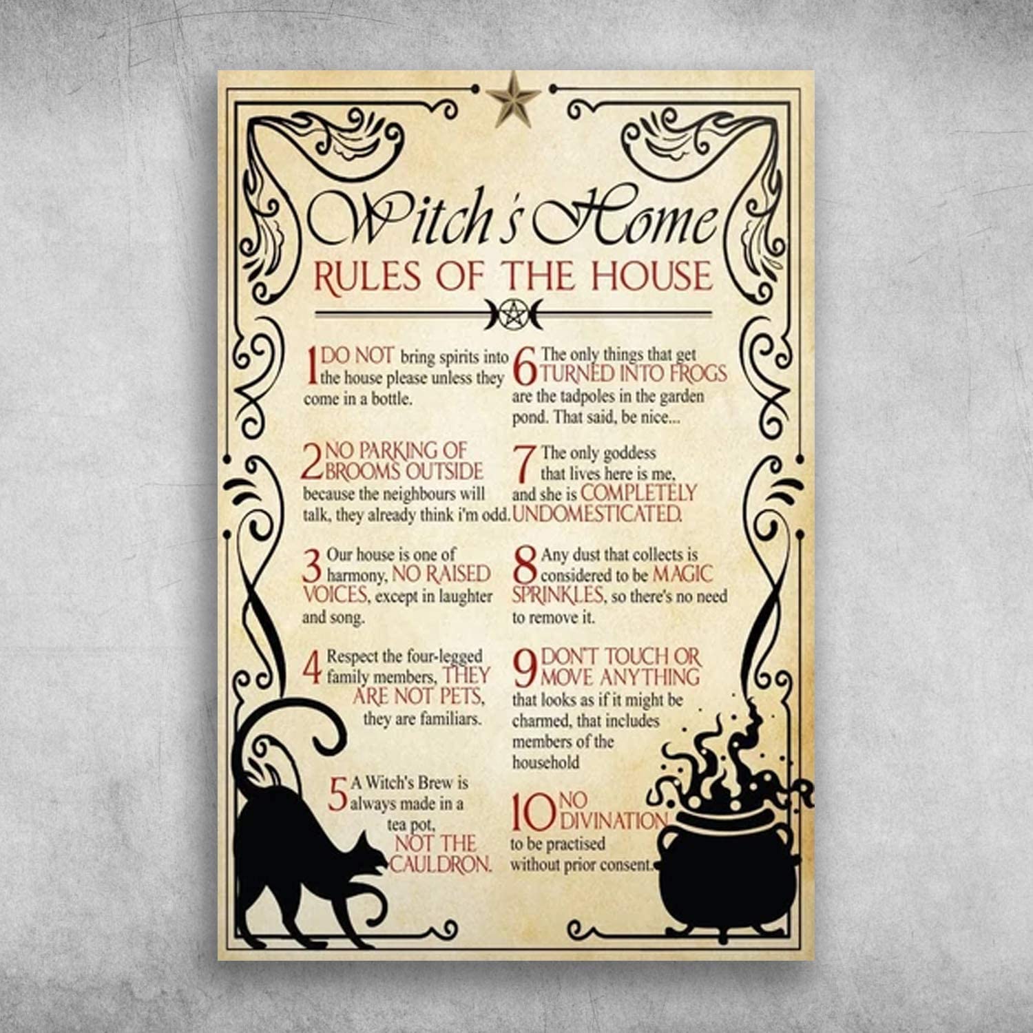 Witchs Home Rules Of The Housedivination