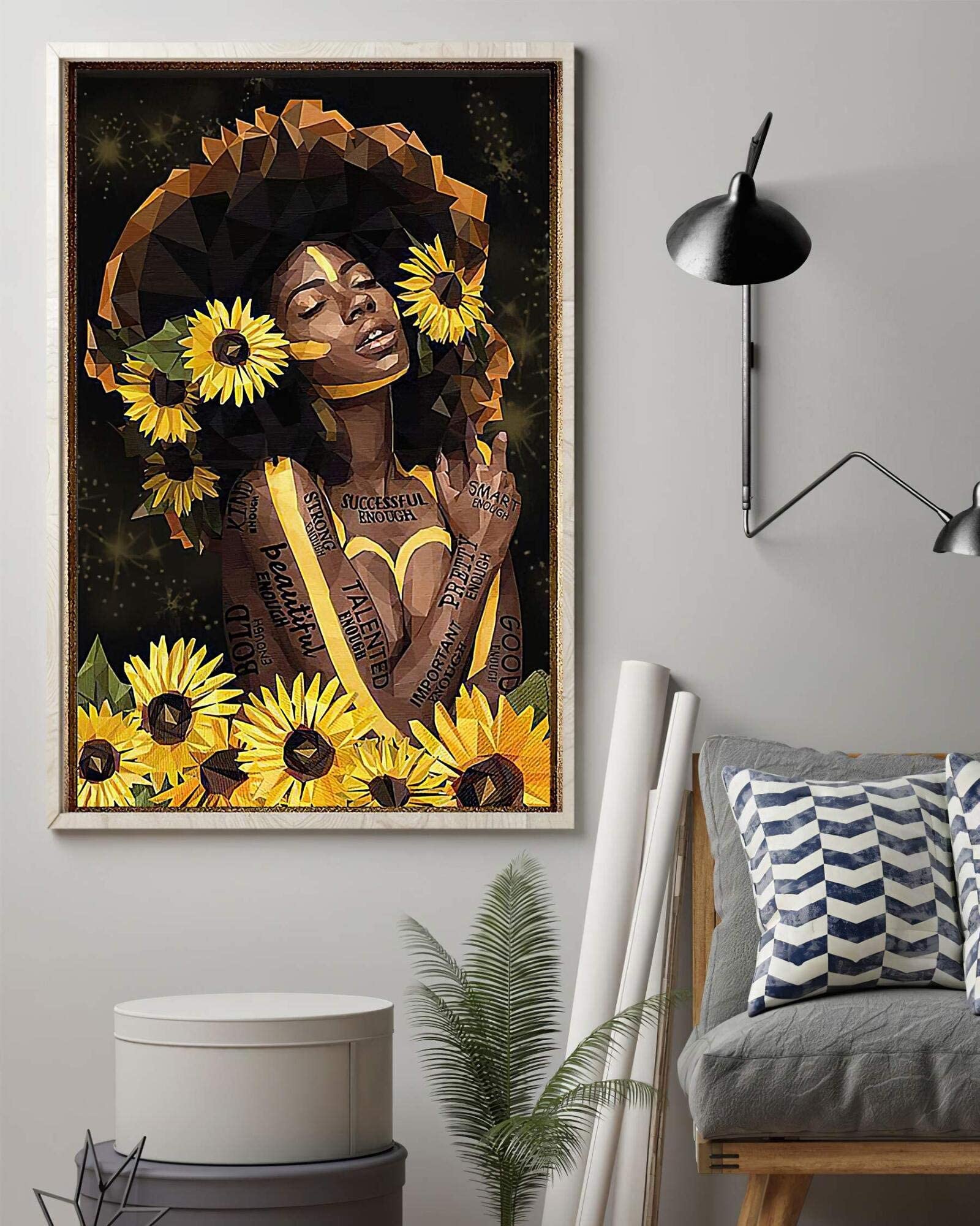 African American Sunflower Strong Talent Good Beautiful Black