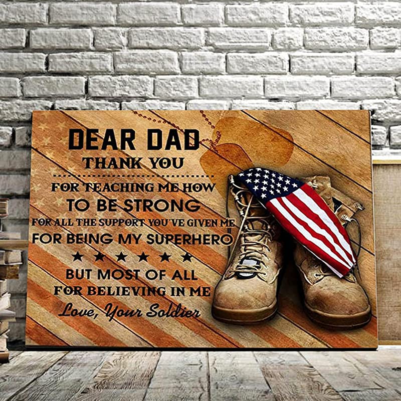 American Veteran Dear Dad Thank You for Teaching Me How to Be Strong, Veteran Day for Dad