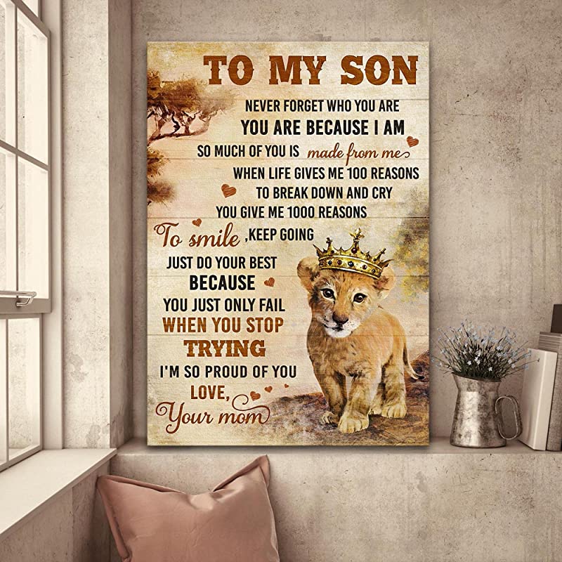 Baby King Lion to My Son from Mom King Lion Never Forget Who You are Family