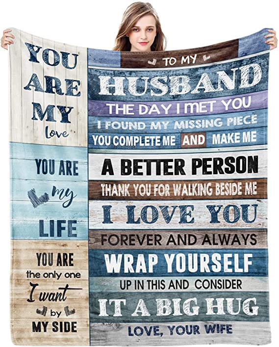 Skitongifts Blanket For Sofa, Bed Throws Gifts For Husband From Wife You Are My Love For Christmas Wedding Anniversary Birthday Valentines