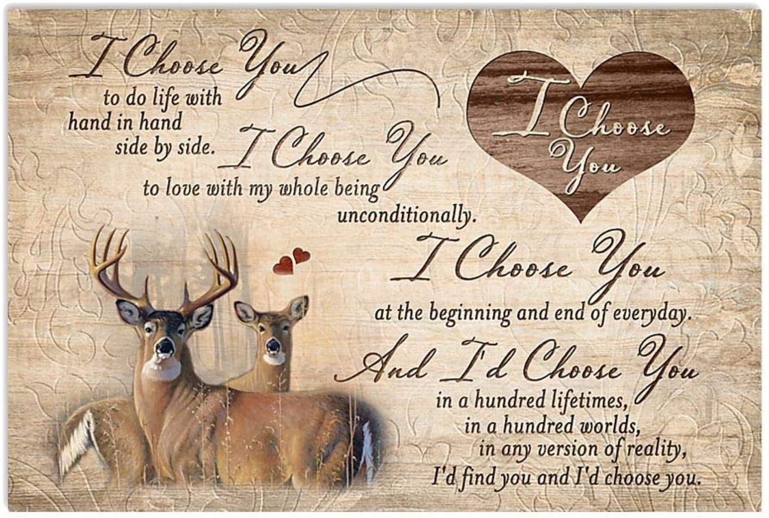 Hunting I Choose You New Fore Life Deer With My Love Heart