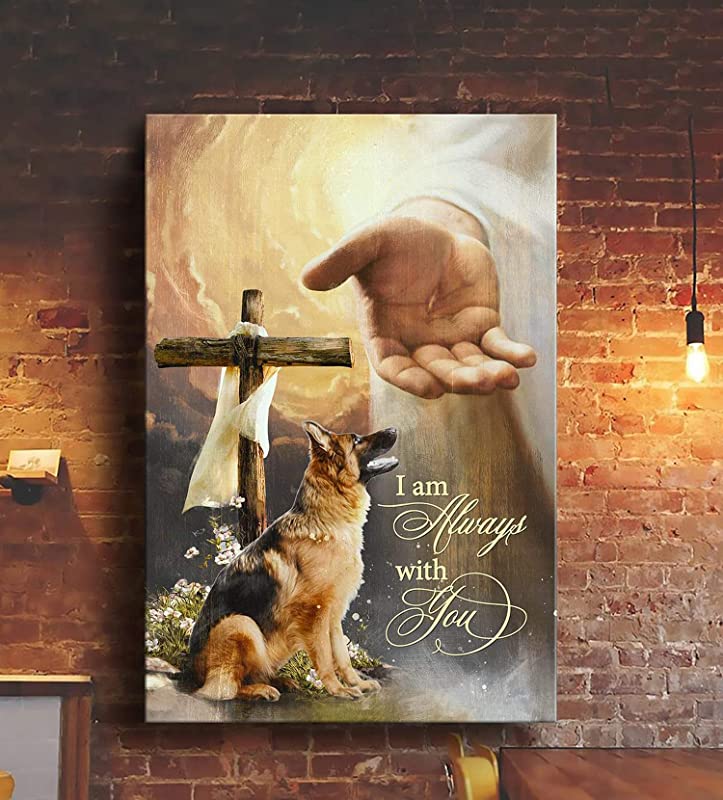 German Shepherd Dog and Jesus I Am Always with You, German Shepherd and God