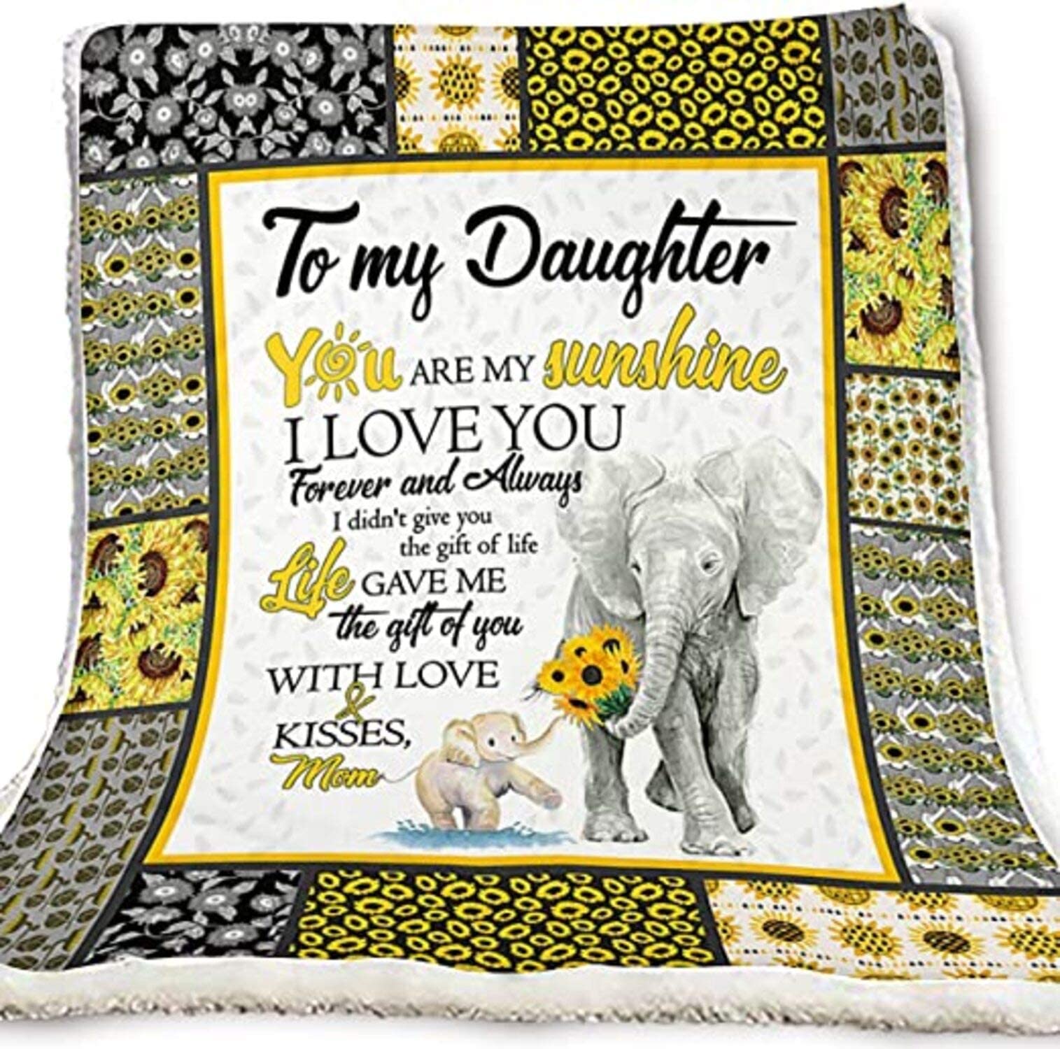 Elephant Sunflower To My Daughter You Are My Sunshine