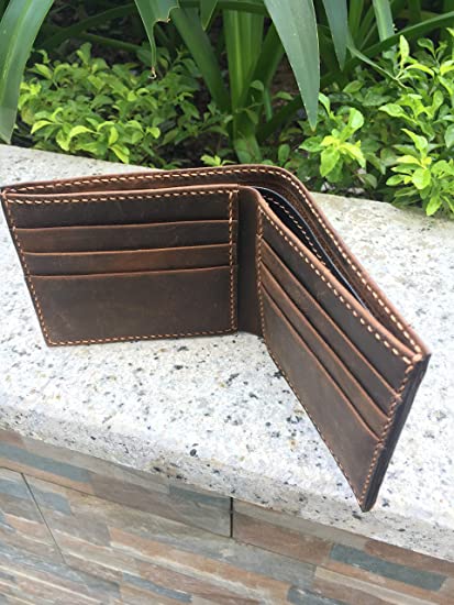 Skitongifts Funny Custom Laser Engraved Bifold Leather Wallet For Men, You're Awesome Keep That Shit Up