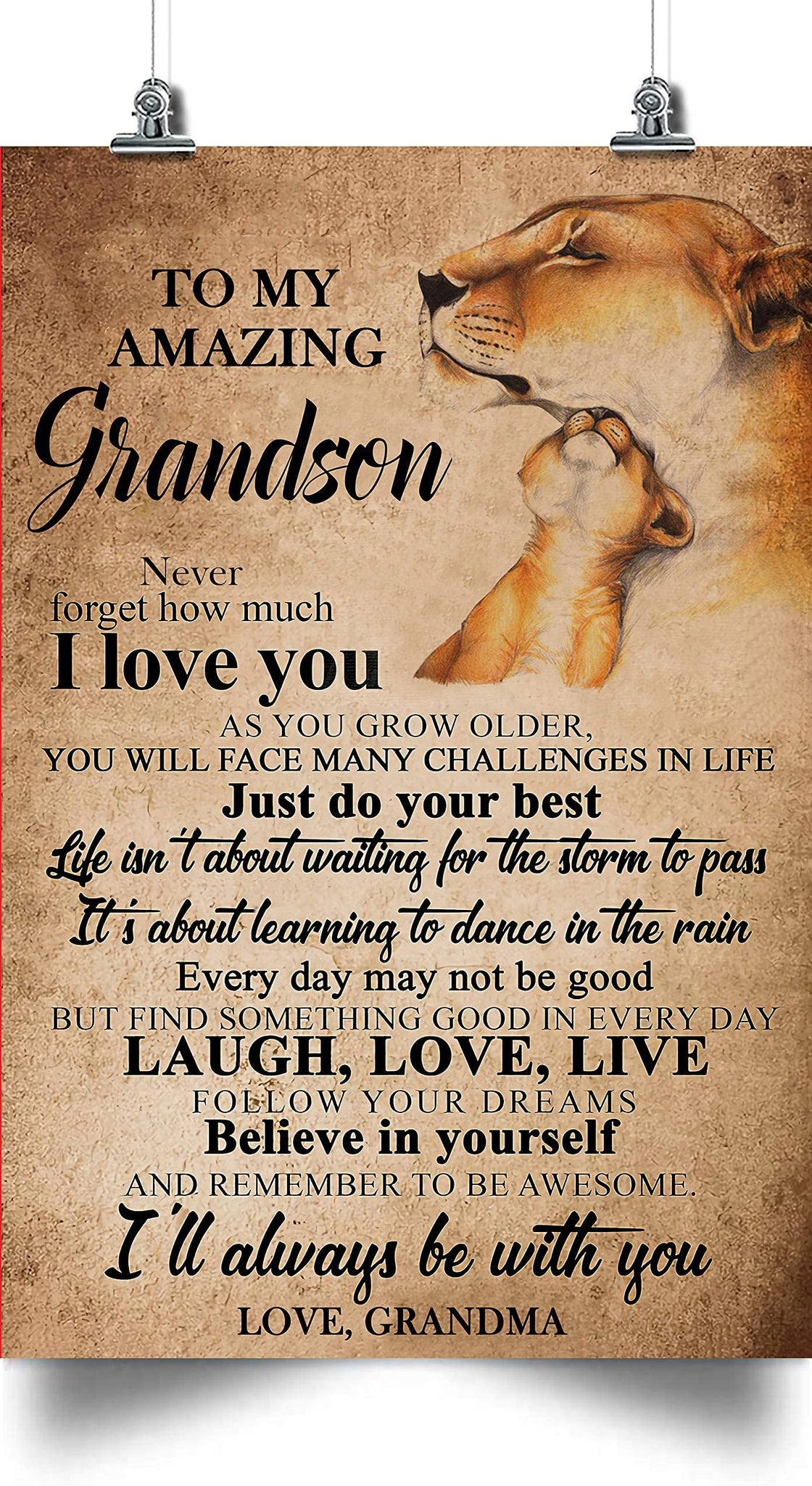 Lion Grandma To Grandson I Love You Holidays Grandson To My Grandson