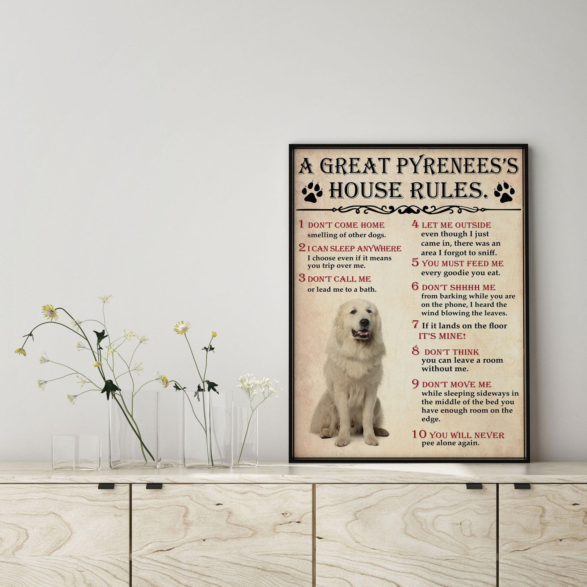 A Great Pyrenees House Rules For Dog Lover