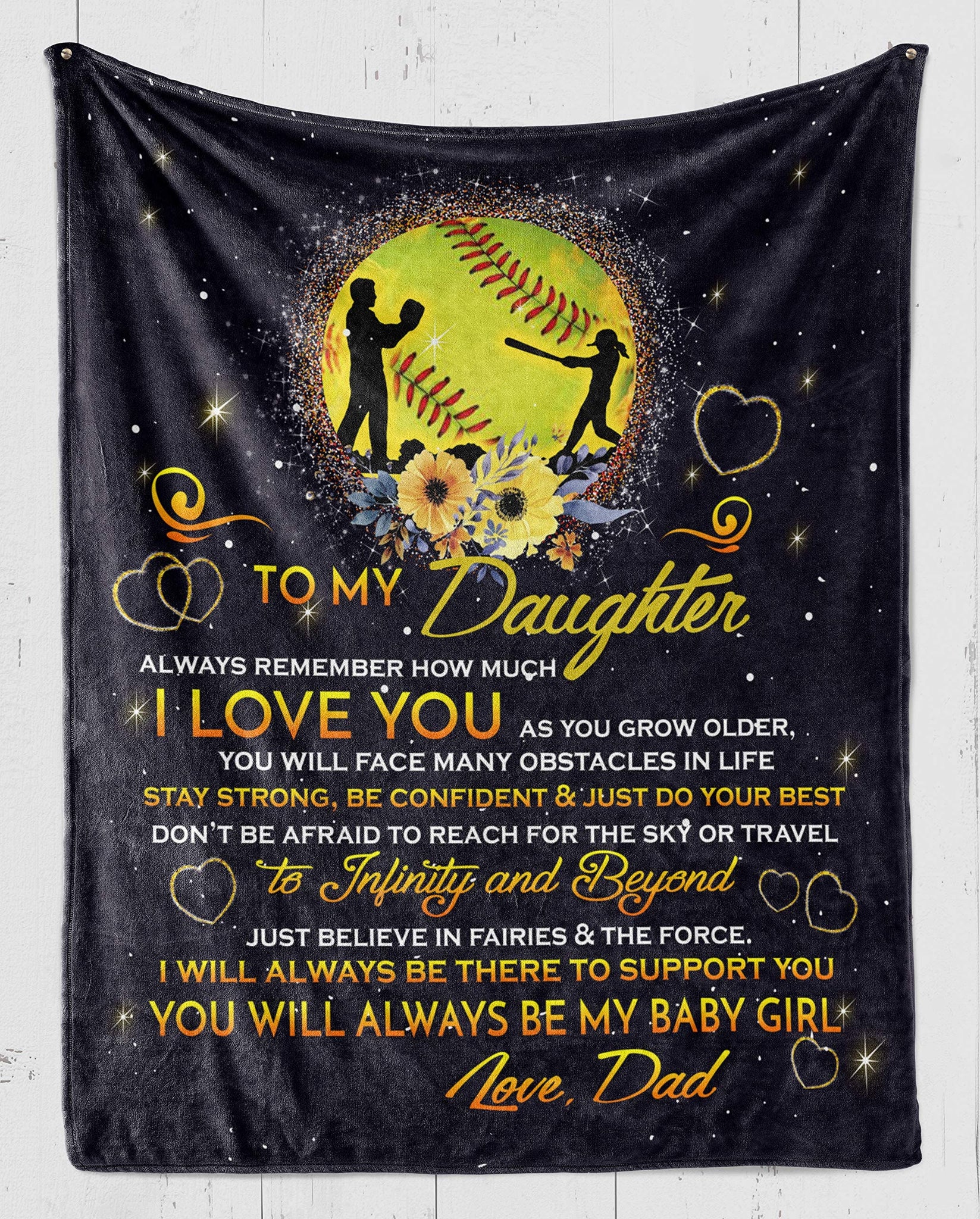 Softball Dad To Daughter I Love You