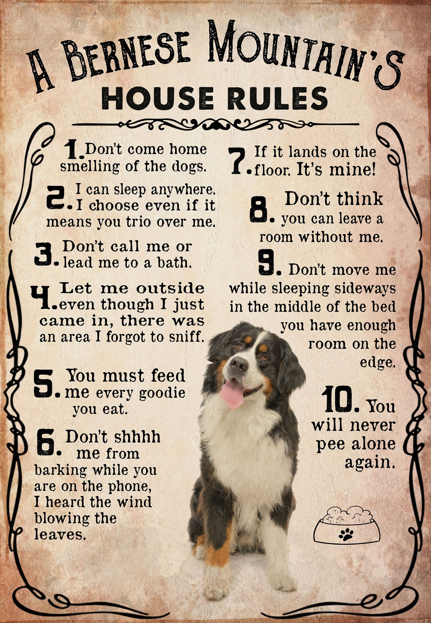 A Bernese Mountain's House Rules For Lovers