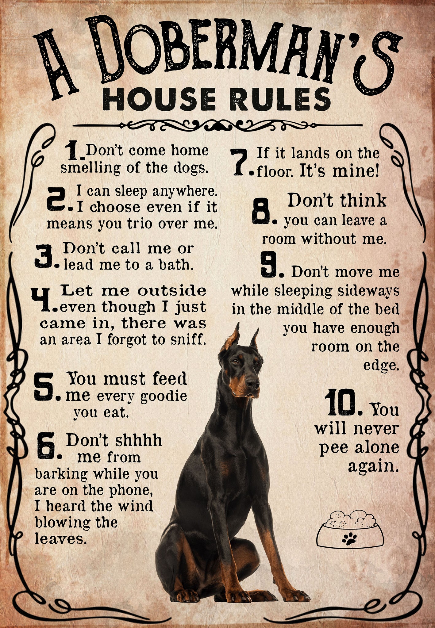 A Doberman's House Rules For Lovers