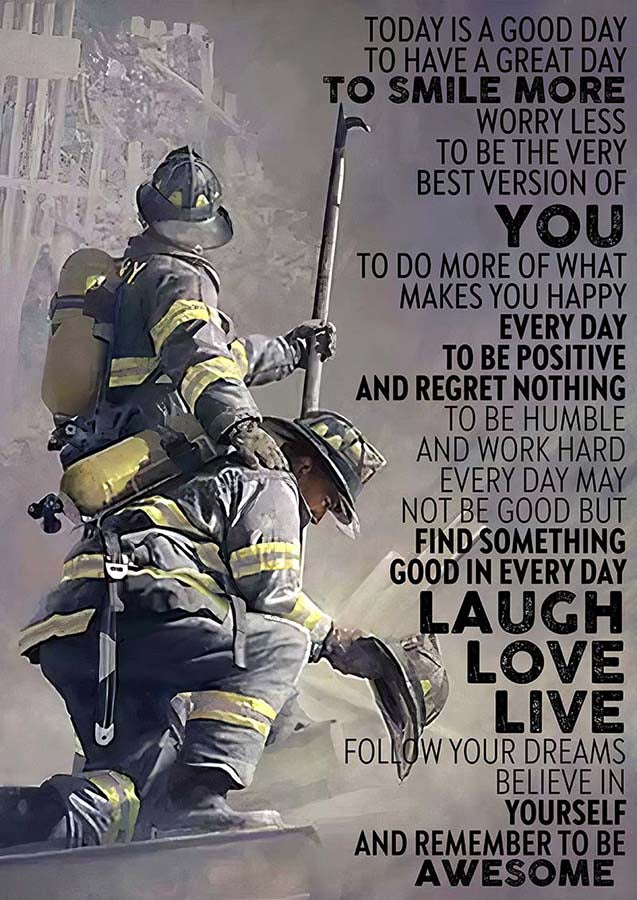 A Good Great Day Laugh Love Live Firefighter On Christmas TT2209