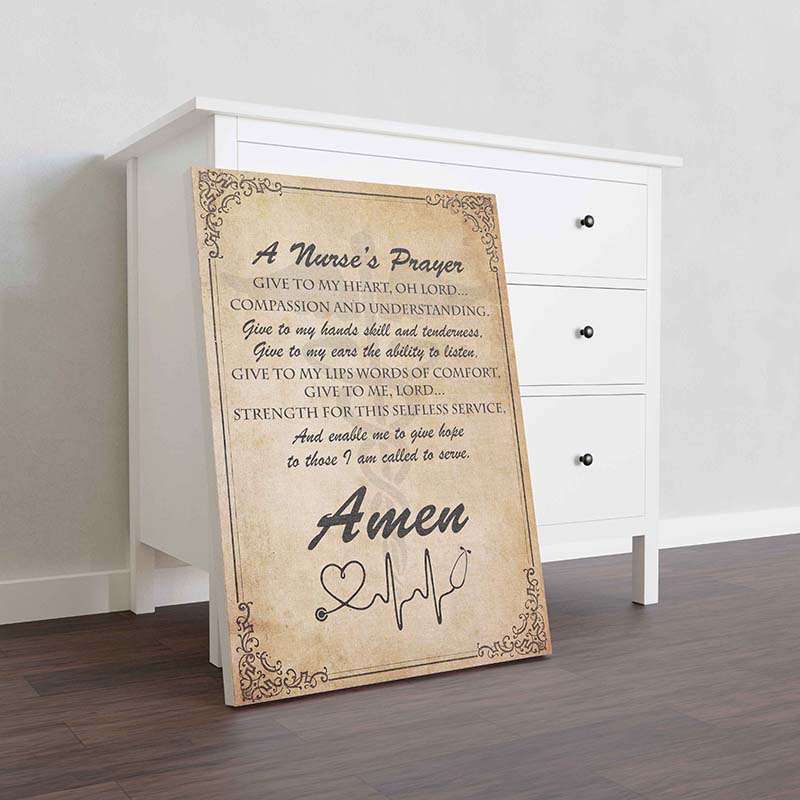 Skitongifts Wall Decoration, Home Decor, Decoration Room A Nurse's Prayer-TT1210