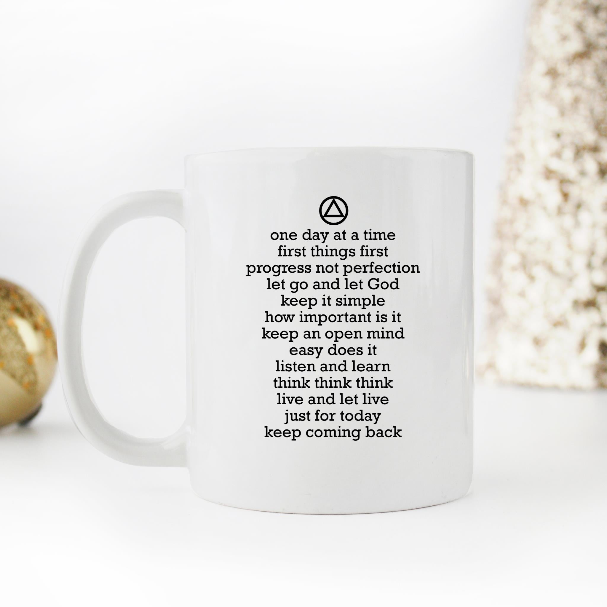 Skitongifts Funny Ceramic Novelty Coffee Mug Aa Slogans Alcoholics Anonymous Recovery Sobriety FheUy6S
