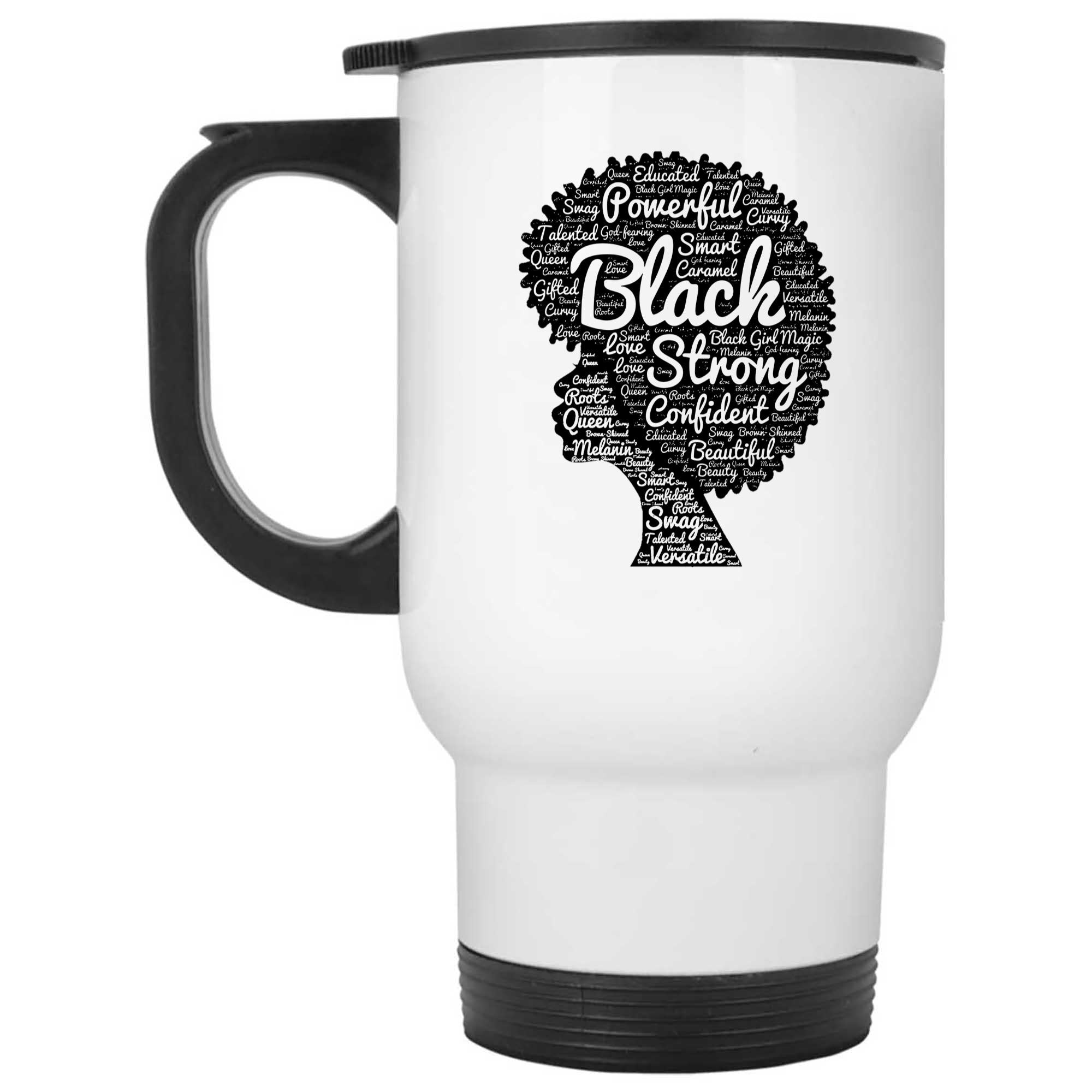 Skitongifts Funny Ceramic Novelty Coffee Mug Afro Word Art Natural Hair T9Duapf