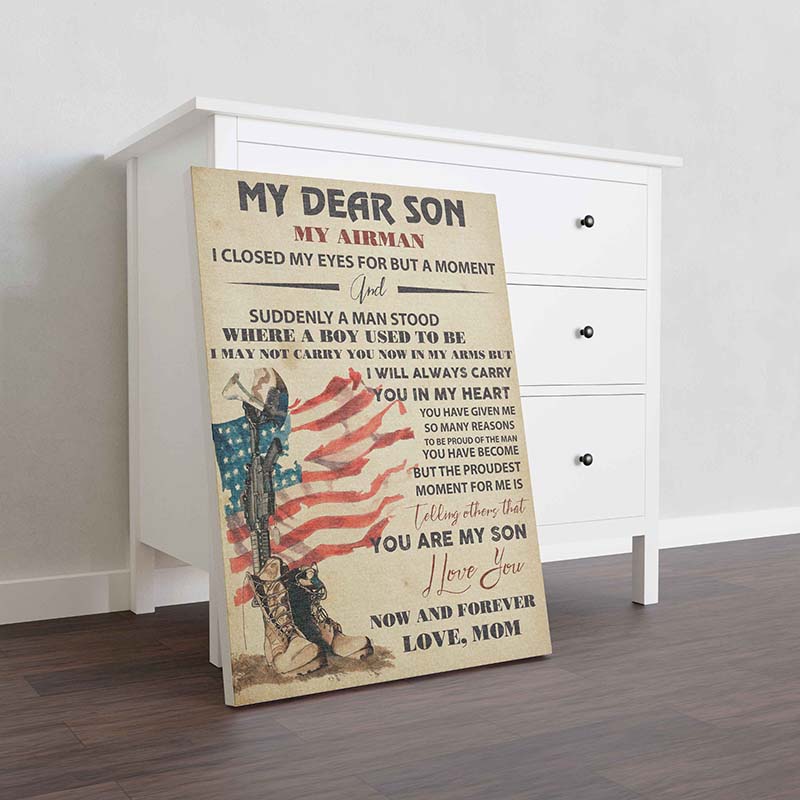 Skitongifts Wall Decoration, Home Decor, Decoration Room Air Force Son I Closed My Eyes-TT0911