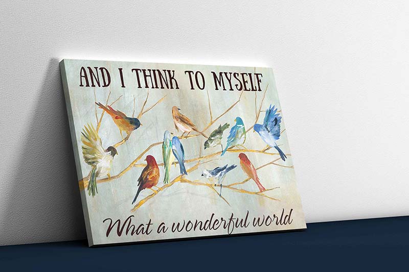 Skitongifts Wall Decoration, Home Decor, Decoration Room And I Think To Myself What A Wonderful World-TT2103