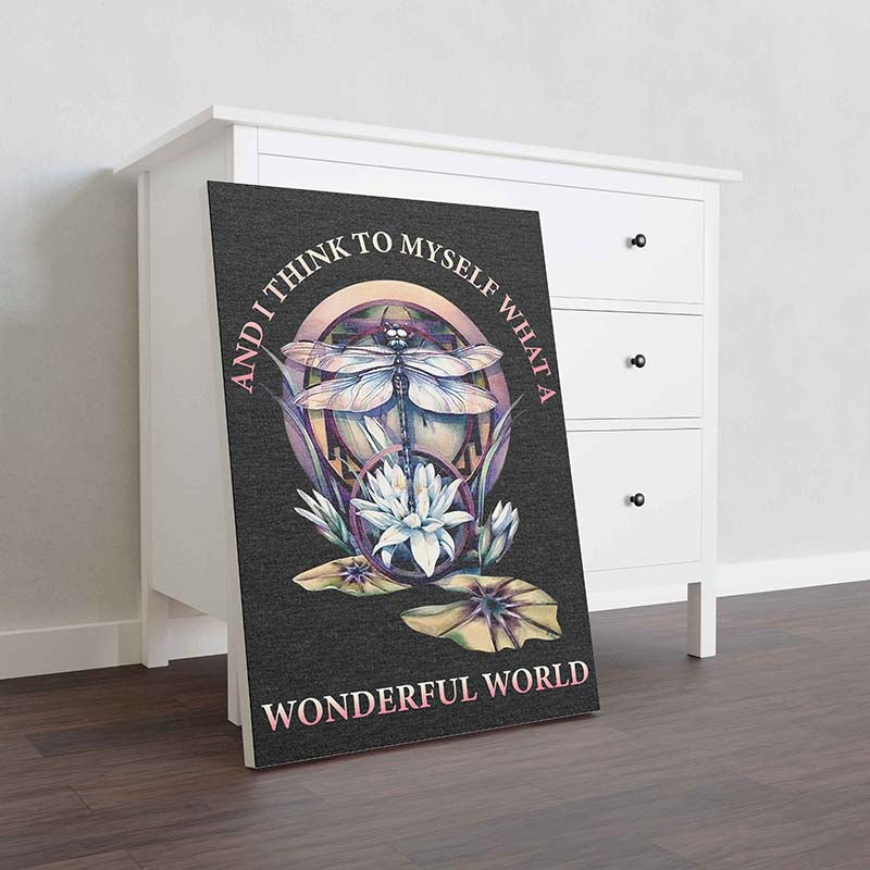 Skitongifts Wall Decoration, Home Decor, Decoration Room And I Think To Myself What a Wonderful World-TT3112