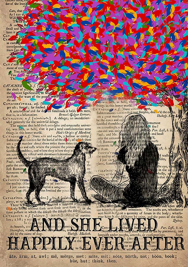 And She Lived Happily Ever After And Irish Wolfhound-TT0910