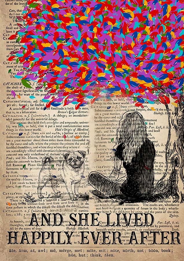 And She Lived Happily Ever After And Pug-TT0910