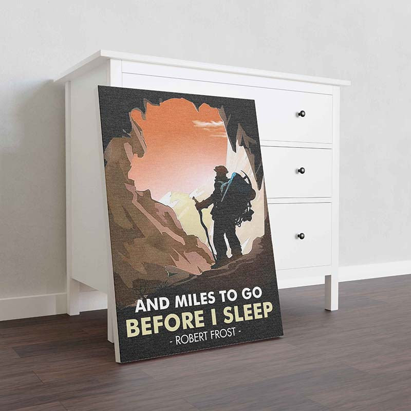 Skitongifts Wall Decoration, Home Decor, Decoration Room And Miles To Go Before I Sleep Robert Frost-TT1311