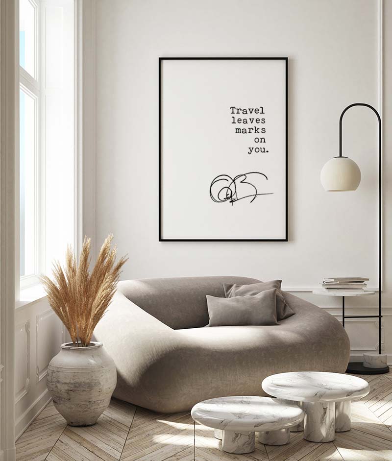 Skitongifts Wall Decoration, Home Decor, Decoration Room Anthony Bourdain Quote Print, Travel Quote MH1709