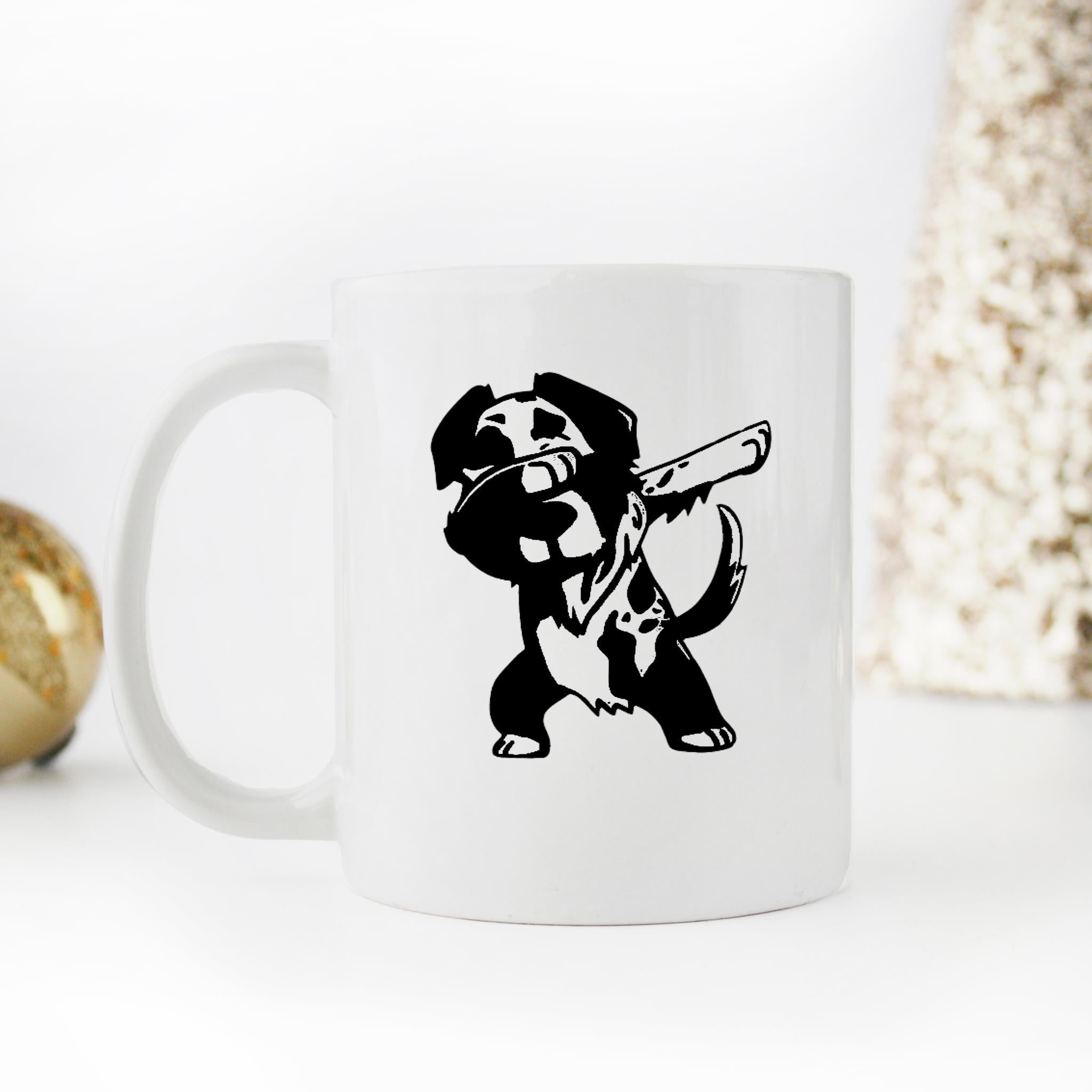 Skitongifts Funny Ceramic Novelty Coffee Mug Australian Shepherd Dabbing Funny Dog Dab Petnvh1
