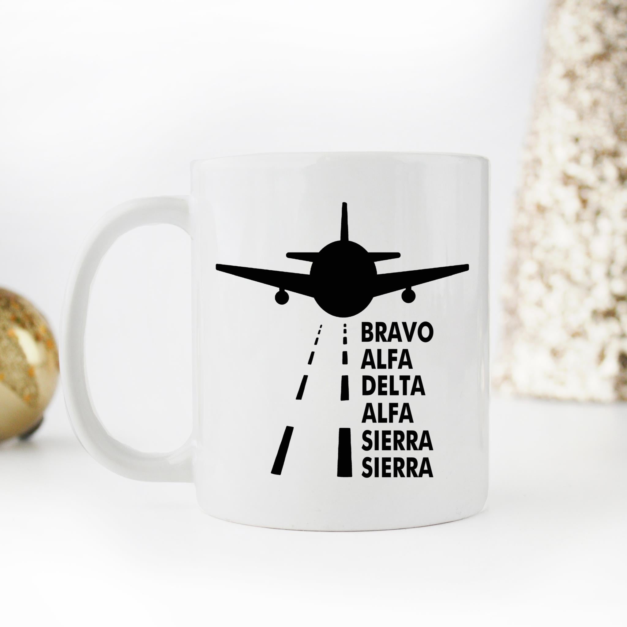 Skitongifts Coffee Mug Funny Ceramic Novelty Aviation Phonetic Alphabet E5VGhs4