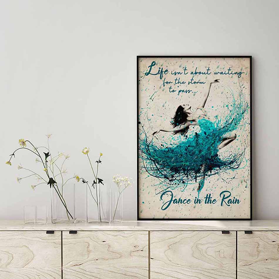Ballet Dancer Poster Learning to Dance in The Rain-MH2408