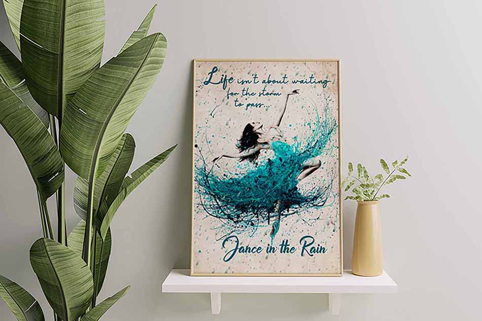 Ballet Dancer Poster Learning to Dance in The Rain-MH2408