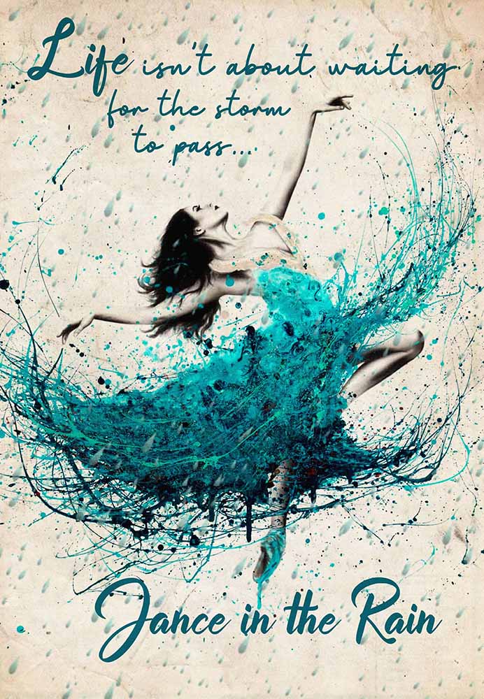 Ballet Dancer Poster Learning to Dance in The Rain-MH2408