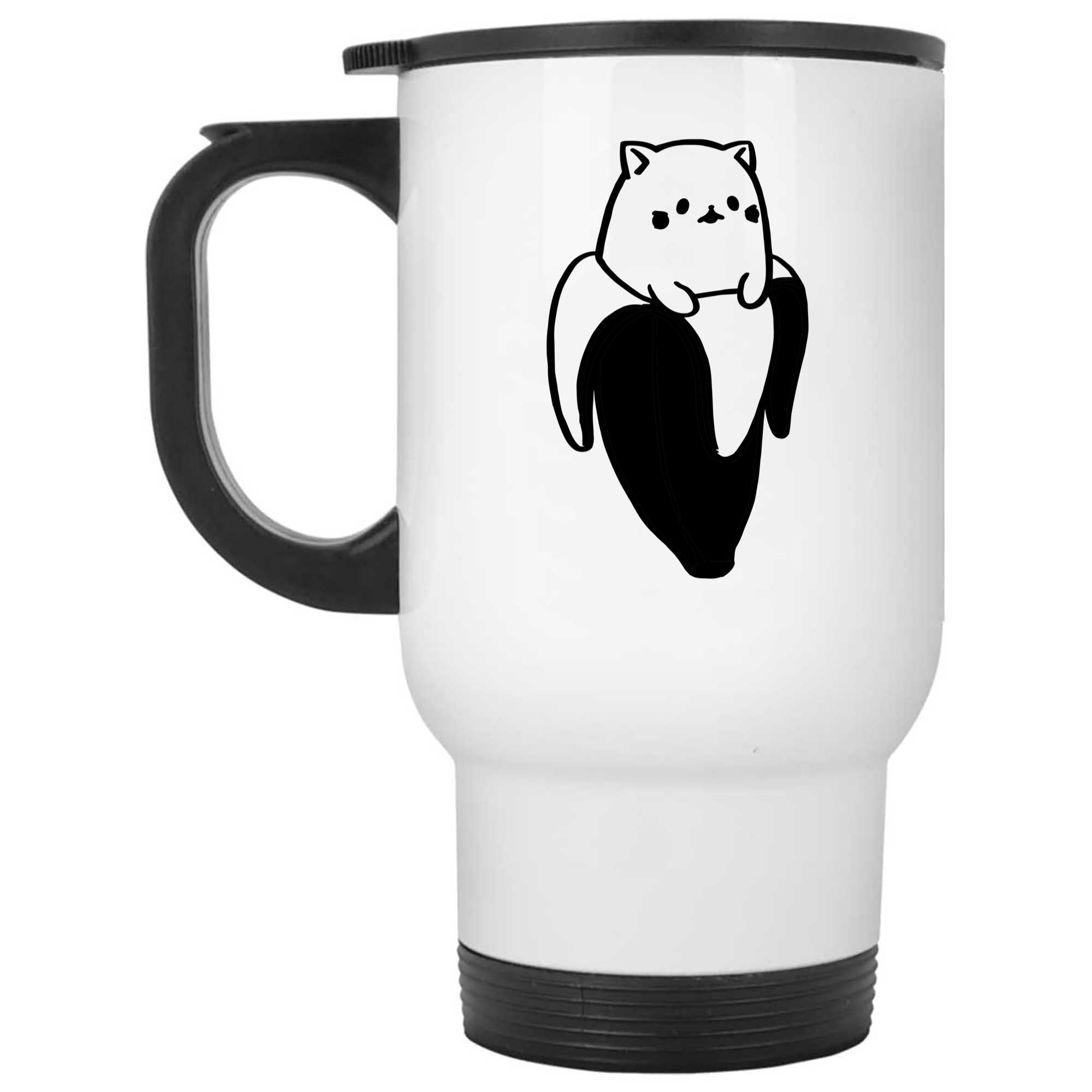 Skitongifts Funny Ceramic Novelty Coffee Mug Bananya Banana Funny Cat ZZp2uB3