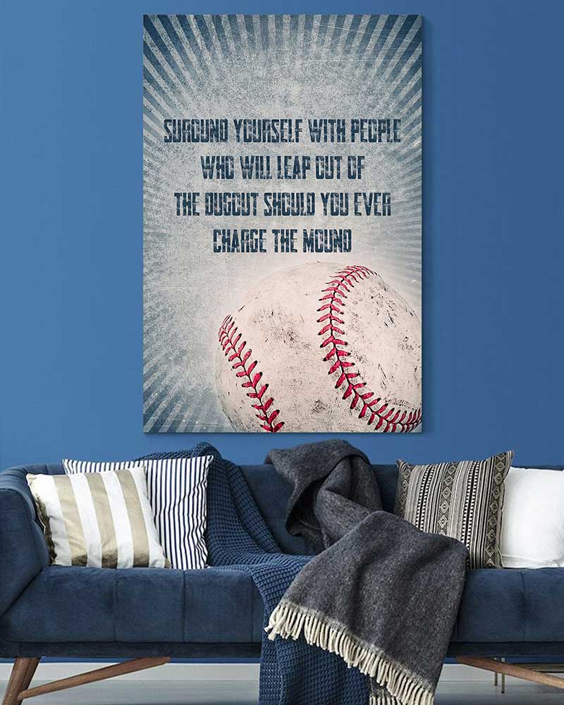 Skitongift Wall Decoration, Home Decor, Decoration Room Baseball Suround Youself With People VT2006