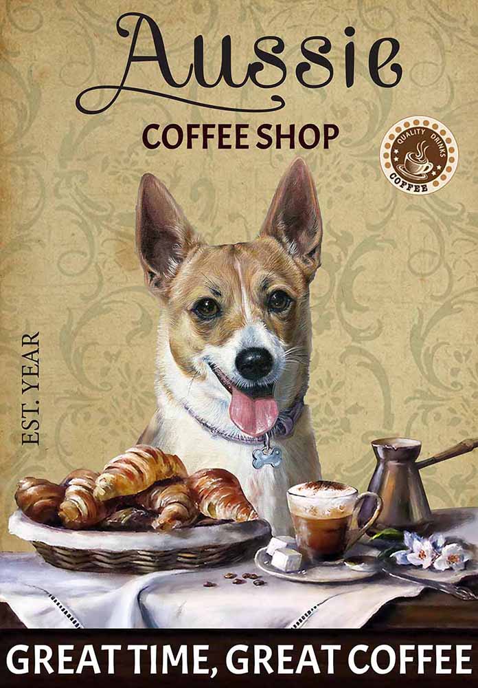 Basenji Dog Coffee Shop-TT3008