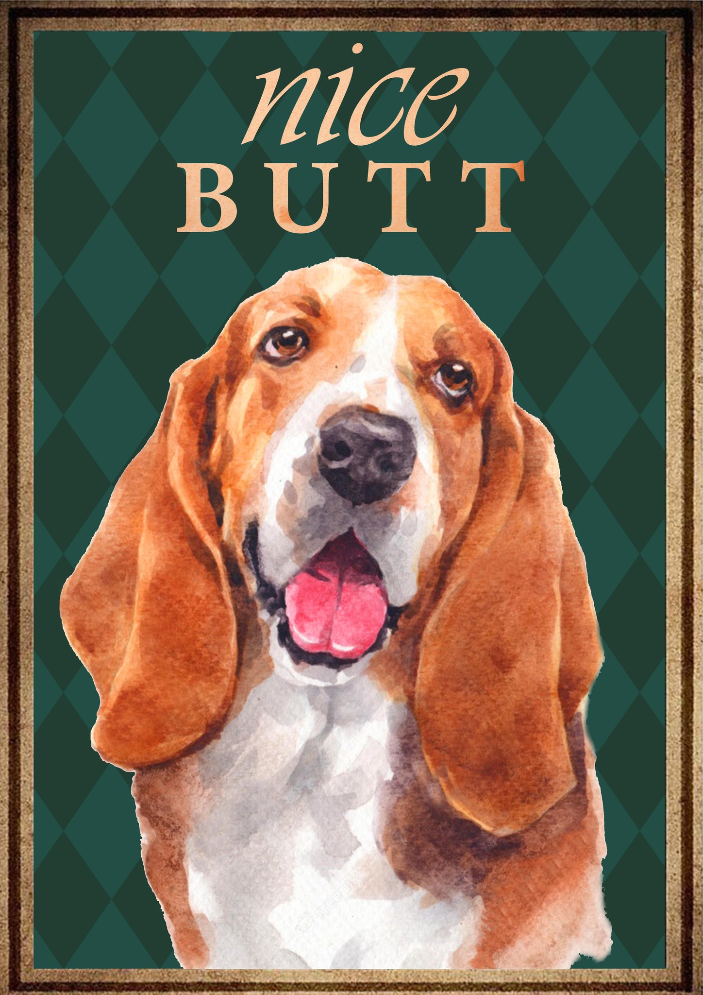 Basset Hound Nice Butt Vintage-TT0708
