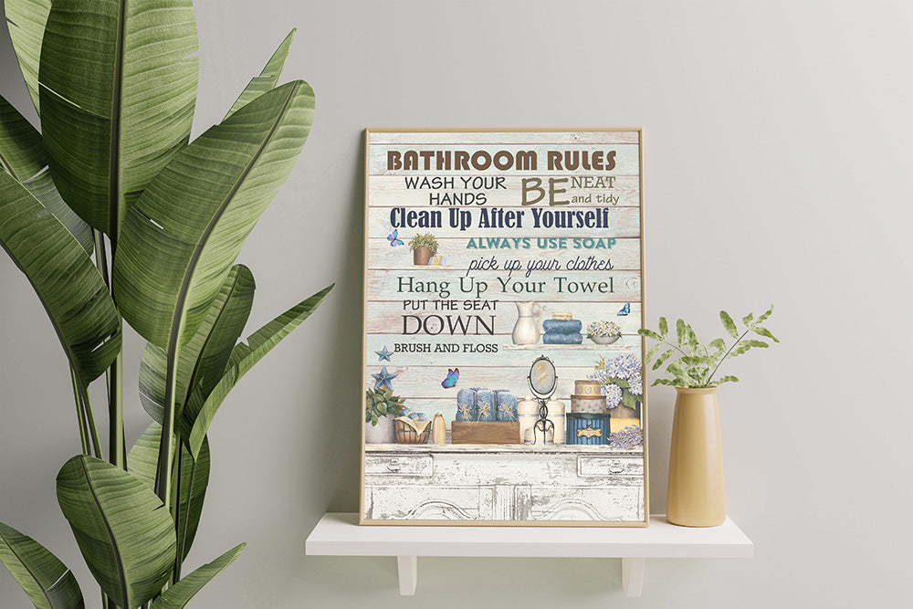 Bathroom rules Vintage