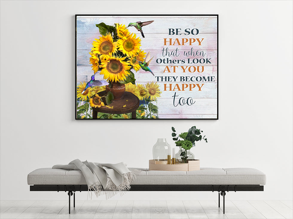 Be So Happy That When Others Loook At You Hummingbird And Sunflowers