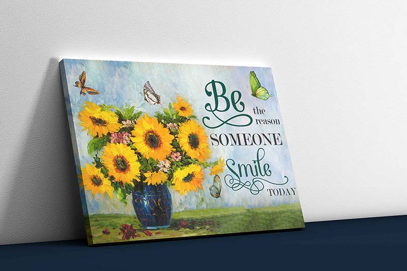 Skitongifts Wall Decoration, Home Decor, Decoration Room Be The Reason Someone Smile Today Butterfly TT0703