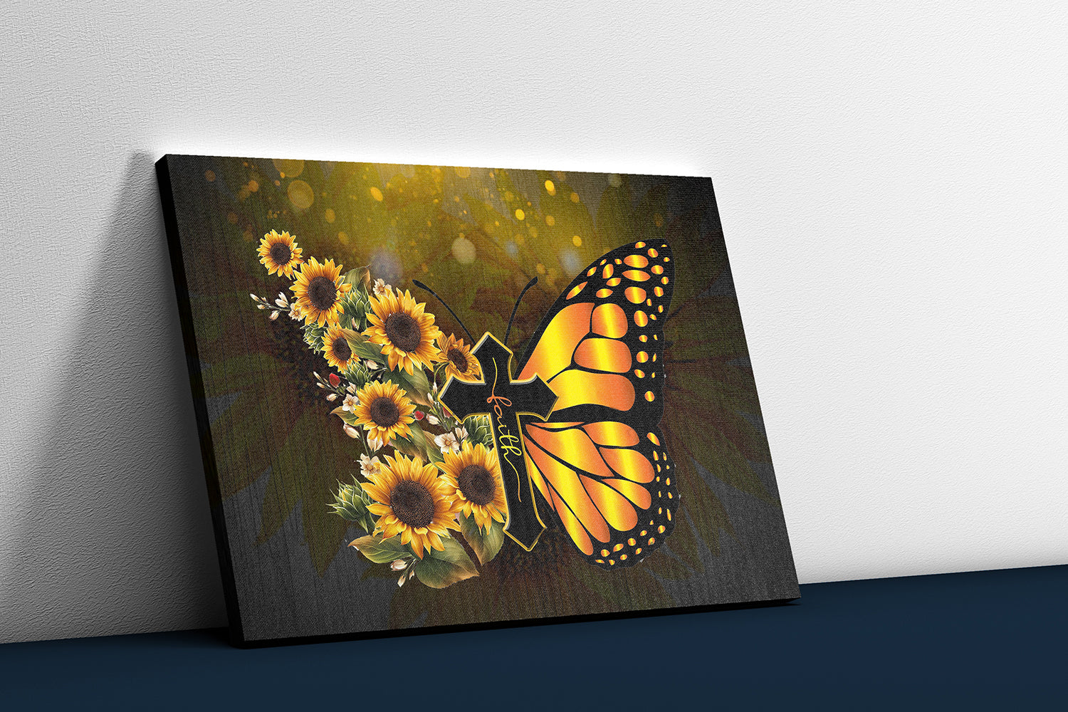 Beautiful Butterfly Sunflower Faith