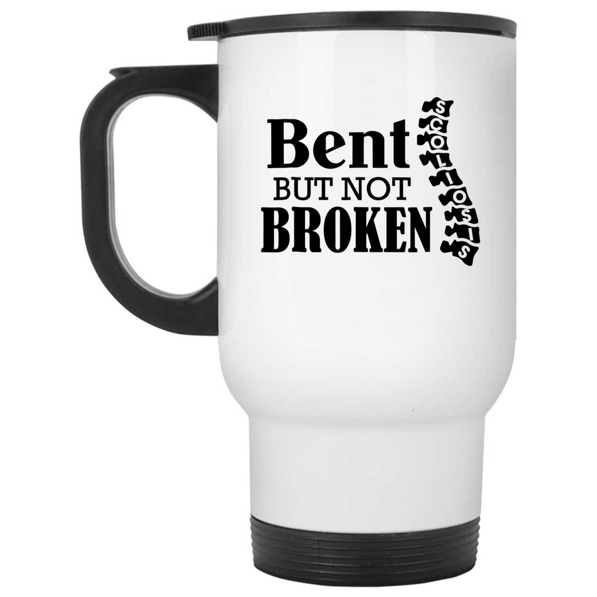 Skitongifts Funny Ceramic Novelty Coffee Mug Bent But Not Broken Scoliosis Warrior Awareness 2z9tZHj