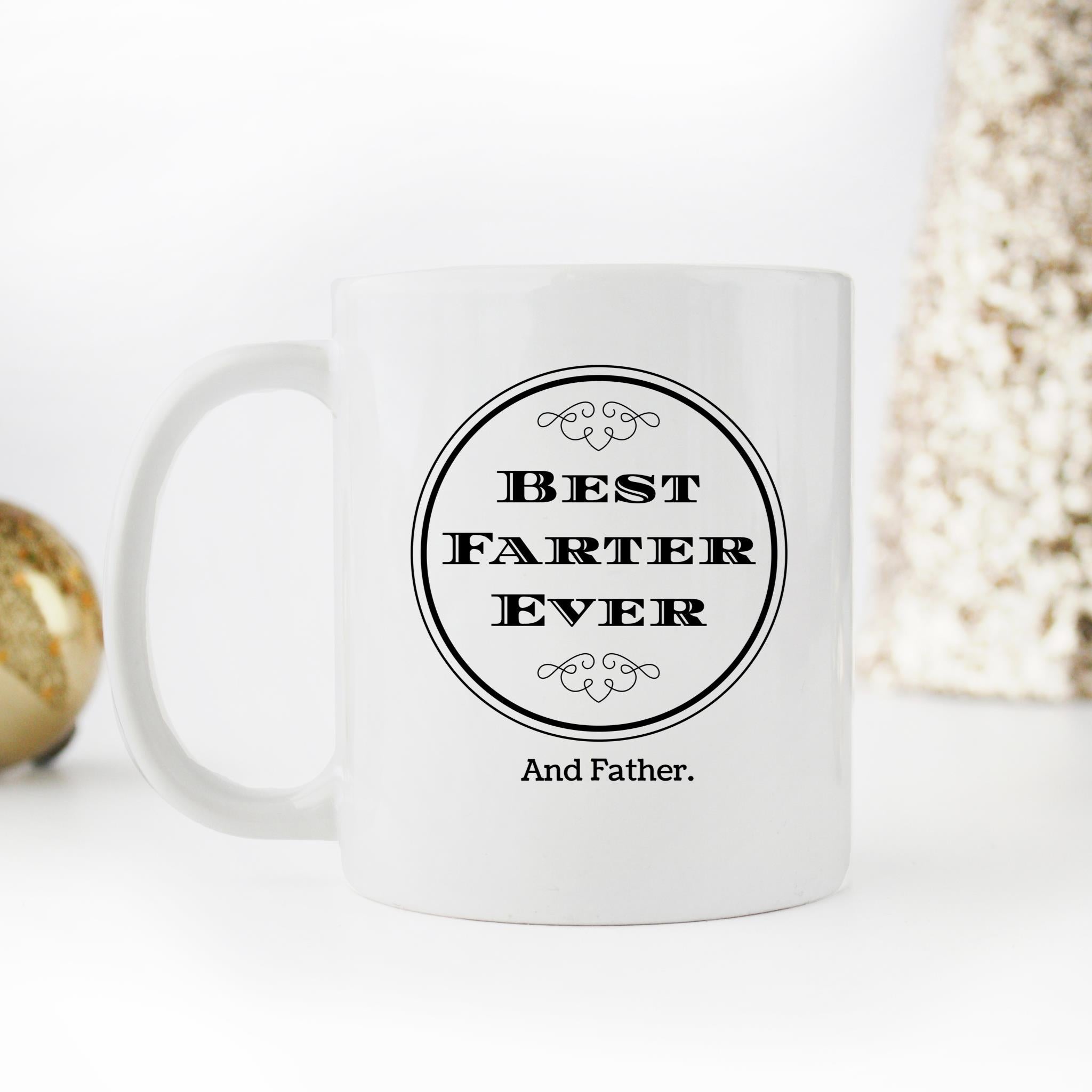 Skitongifts Funny Ceramic Novelty Coffee Mug Best Farter Ever And Father T1ql0xa